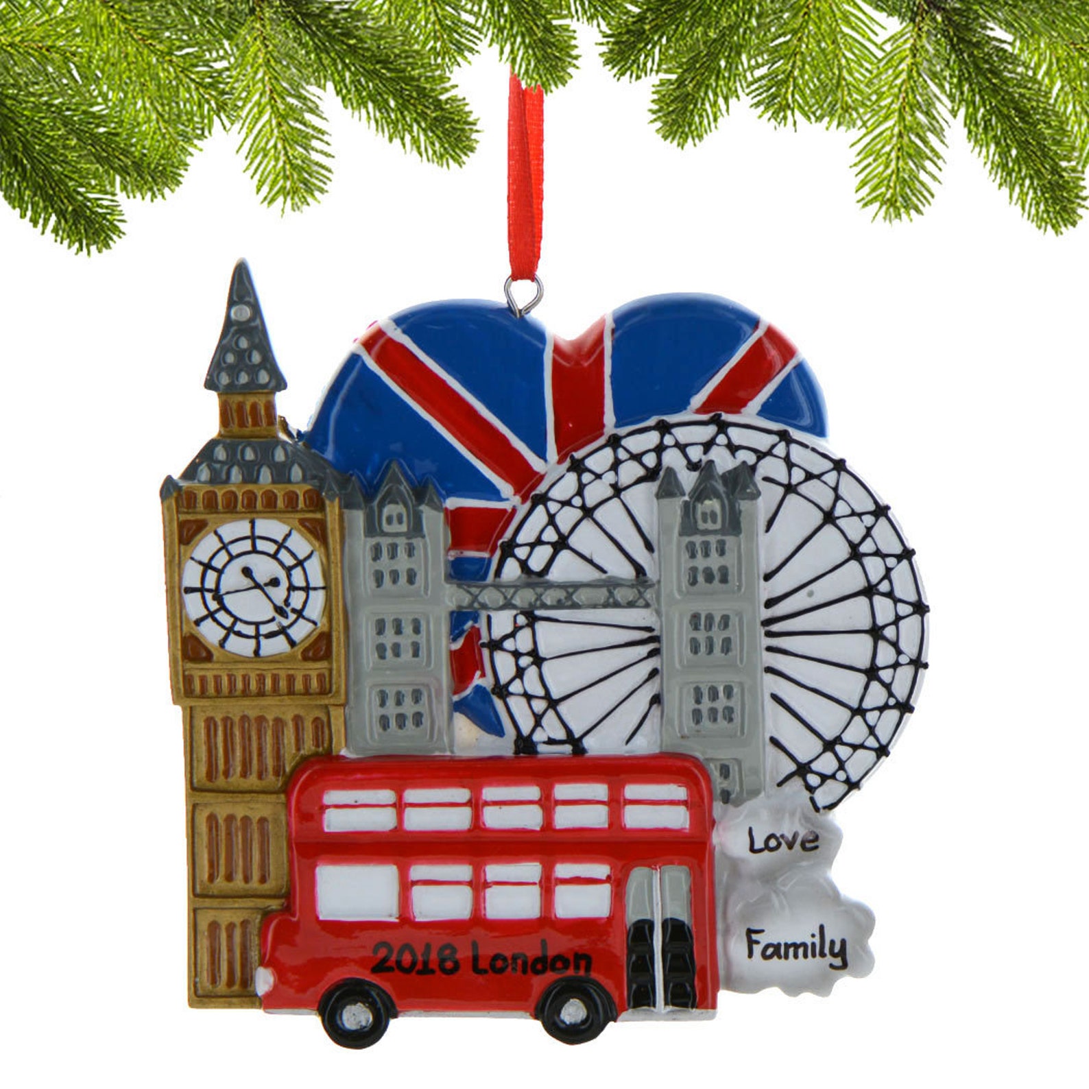 Personalized London Ornament London Christmas Ornament Etsy