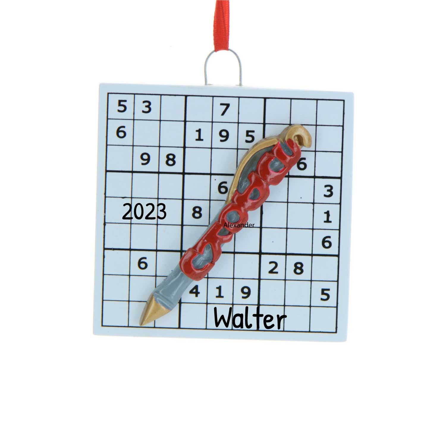 Personalized Sudoku Ornament Board Games Christmas Ornament Etsy