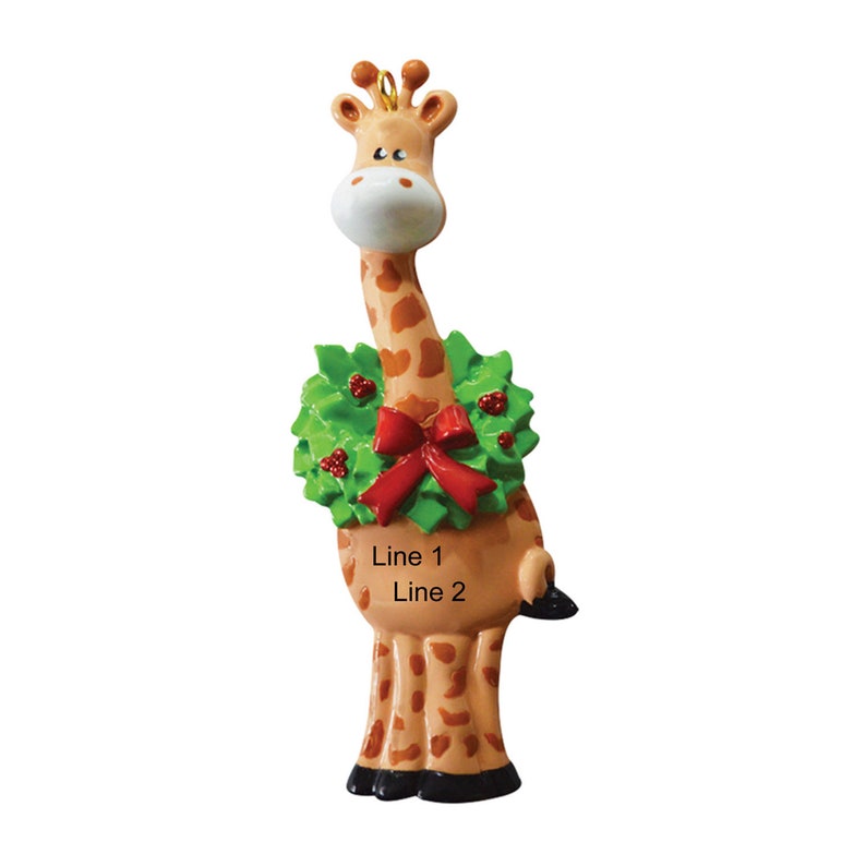 Personalized Zoo Animal Ornament Custom Name Christmas Etsy