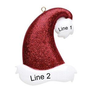 Personalized Christmas Santa Ornament, Santa Claus Ornaments, Santa Hat Ornament, Customized Ornament, Christmas Decoration,Stocking Stuffer image 2