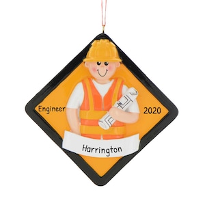 Personalized Construction Ornament - Construction Worker Gifts, Essential Worker - Construction Man - Free Customization