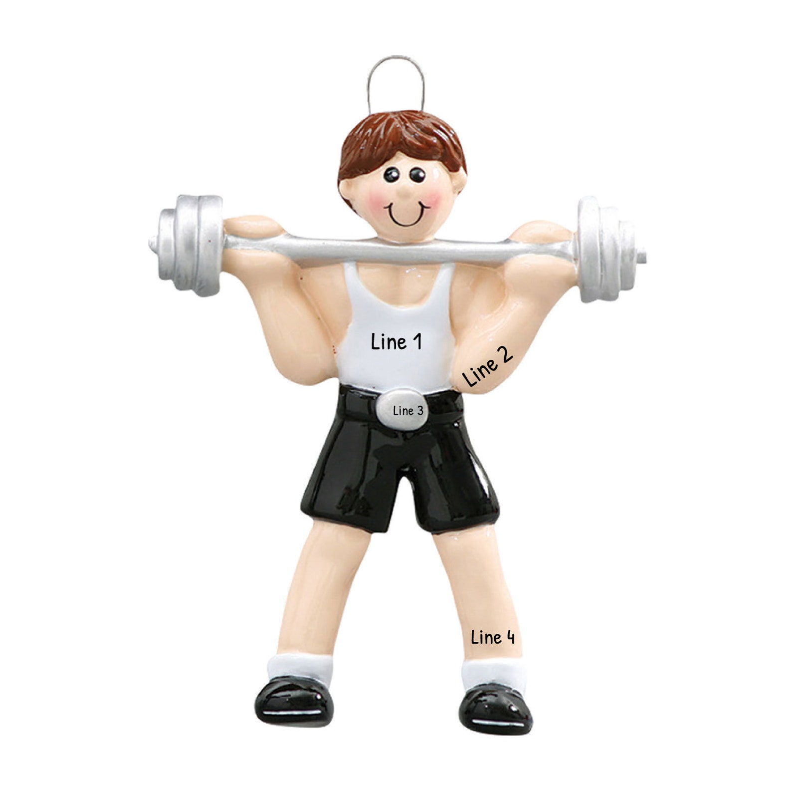 Personalized Weight Lifting Ornaments for Christmas Tree Etsy