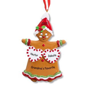 Grandchildren Personalized Present, Grandma's Special Gift, Festive Ornament, Holiday Keepsake,Customized Christmas Decor,Grandkids Ornament