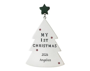 Personalized Babys First Christmas Ornament 2023 - Christmas Tree Ornament, 1st Christmas Keepsake - Free Customization with Gift Box