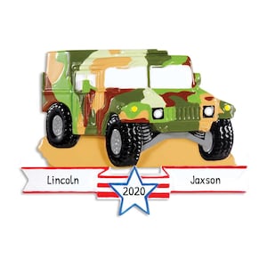 Personalized Army Ornaments 2024, Military Ornament, Deployment Ornaments, Army Truck Ornament, Patriotic Ornament, Army Office Gift