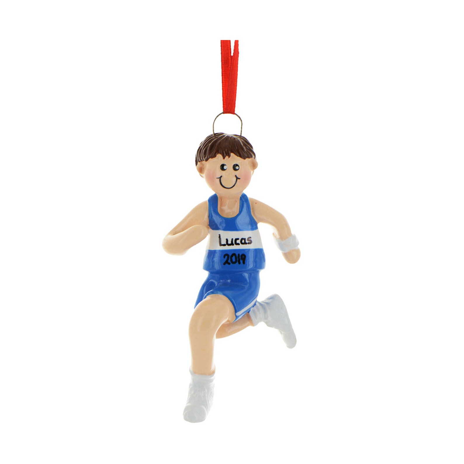 Personalized Running Ornament Runner Boy Christmas Ornament Etsy