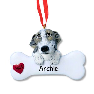 Greyhound Dog Ornament, Hanging Dog Ornament, Greyhound Xmas Tree Trinket, Christmas Tree Decor, Holiday Pet Gift, Child Gift, Dog Ornament