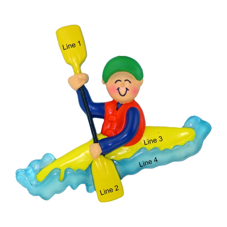 Canoe Ornament Personalized Canoeing Ornament Gift for Kayaker,Lake Camping 2.5x3.75 Custom Kayak Ornament Kayaking Christmas Ornament