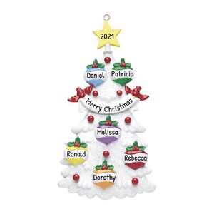 Personalized Family Ornament 2023 - Family Christmas Tree Ornament Family of 6 Christmas Tree Ornament - Free Customization