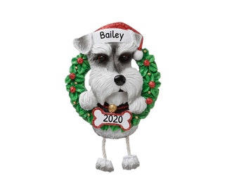 Personalized Pet Ornaments 2023 - Dog Christmas Ornaments Purebred Schnauzer Ornament Dog Ornaments - Free Customization