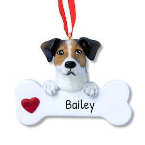 Jack Russell Terrier Ornament, Christmas Gift, Christmas Stocking Stuffer, Christmas Tree Decor Gift, Dog Stocking Stuffer, Pet Ornament