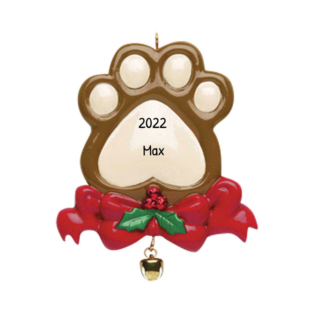 Personalized Pet Ornaments 2023 Dog Christmas Ornaments Dog Paw Ornament Dog Christmas Ornaments