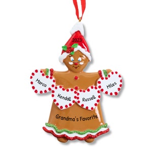 Familia personalizada de 4 presentes, decoración adorable, decoración navideña, regalo de familia de 4, adorno de la abuela, dulce recuerdo familiar, adorno lindo