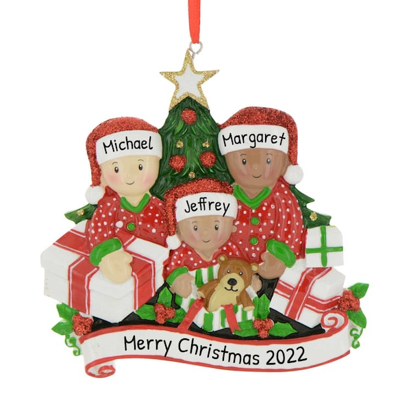 Biracial Family Ornament Etsy