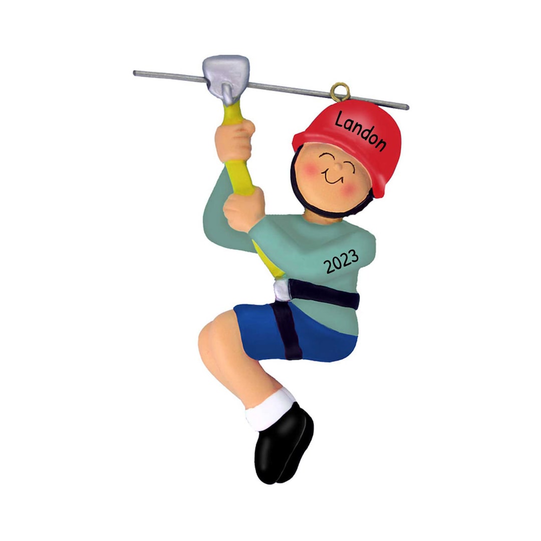 Zip Line Christmas Ornament 