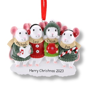 Family Of 4 Christmas Ornaments, Family Of 4 Ornament, Family Of Four, Family Christmas, Christmas Gift, Christmas Ornaments, Tree Ornament