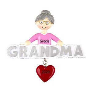 Personalized Grandparents Ornament 2023 - Grandma Christmas Tree Ornament New Grandparent Gifts - Free Customization