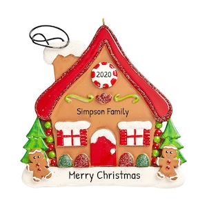 Personalized Gingerbread House Ornament 2023 - Gingerbread House Wall Hanging - Gingerbread Cookie House - Free Customization