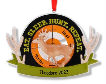 Hunter Ornament, Christmas Ornament, Hunting Ornament, Deer Ornament, Custom Ornament, Deer Hunter Ornament, Hunting Gift, Dad Ornament