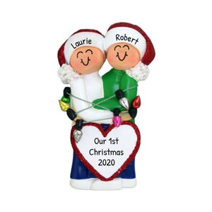 Personalized First Christmas Ornament Couple 2023, Couple Christmas Ornament, Personalize Gift, 1st Christmas Ornament, Couple Gift