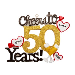 50. Jahrestag Ornament, 50. Jahrestag Geschenk für Paare, 50. Hochzeitstag Ornament, personalisiertes Geschenk, Hochzeitstag