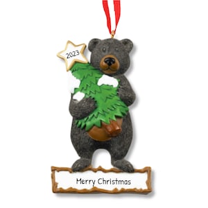 Bärenverzierung, Weihnachtsverzierung, Teddybär-Verzierung, Eisbär-Verzierung, Weihnachtsbärngeschenk, hängende Baumverzierung, Familiengeschenk für Weihnachten