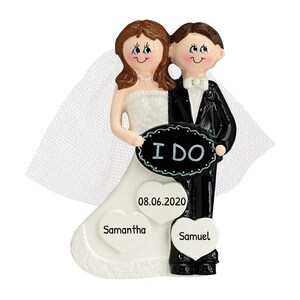 Personalized Wedding Ornament, I Do Bride and Groom Ornament 2024, Just Married Ornament, Marriage Ornament, Mr And Mrs Ornament,His And Her