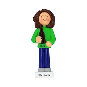 Personalized Beer Ornaments for Christmas Tree - Beer Christmas Ornaments, Beer Mug Ornament - Brunette Female - Free Customization