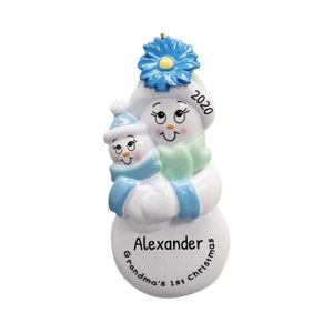 Personalized Grandparents Ornament 2023 - Grandma&#39;s 1st Christmas Ornament First Time New Grandparents - Free Customization with Gift Box