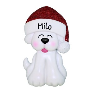 Personalized Pet Ornaments 2023 - White Dog Christmas Ornaments White Puppy Christmas Dog Ornaments - Free Customization