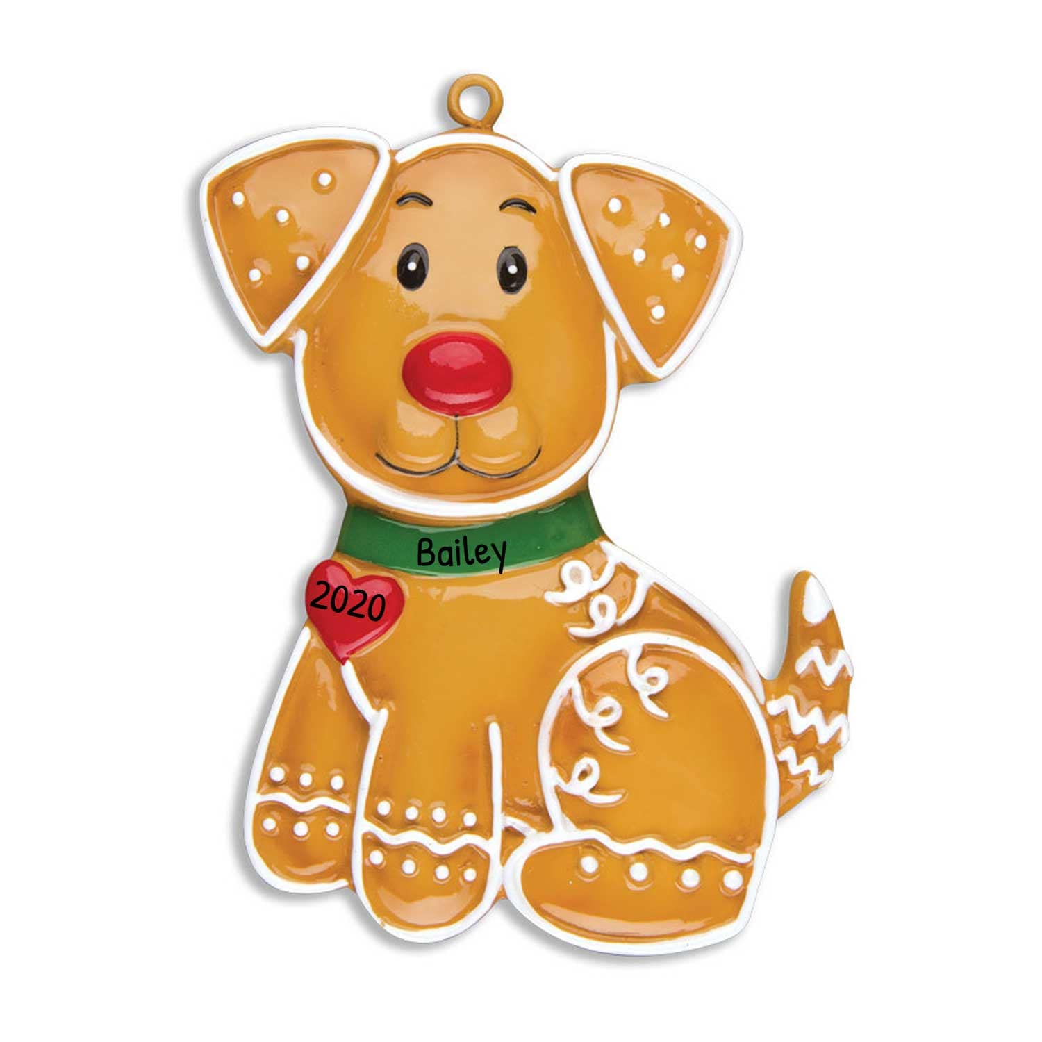 Personalized Gingerbread Dog Ornament Dog Christmas Etsy