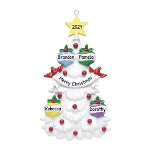Personalized Family Ornament 2023 - Family Christmas Tree Ornament Family of 4 Christmas Tree Ornaments - Free Customization
