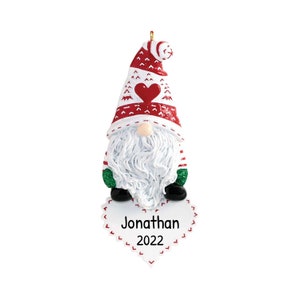 Personalized Gnome Christmas Ornament ~ Troll Ornament For Xmas ~ Secret Santa Ornament