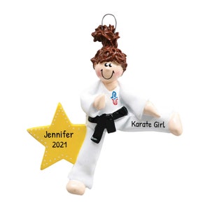 Taekwondo-Verzierung, personalisierte Karate-Verzierung, Kampfkunst-Verzierung, Fitnessstudio-Dekor, Weihnachtsverzierung, Sport-Verzierung, Karate Geschenk
