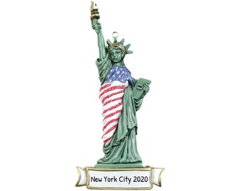 Personalized NYC Ornament 2024, New York Ornament, New York City Ornament, Statue of Liberty, Personalized Gifts, USA Ornament, Holiday Gift