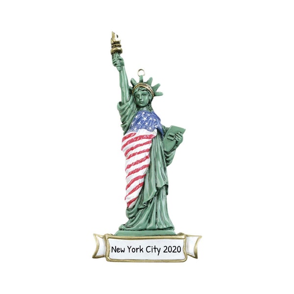 Personalized NYC Ornament 2023 - New York Christmas Ornament, New York City Christmas Ornament - Statue of Liberty - Free Customization