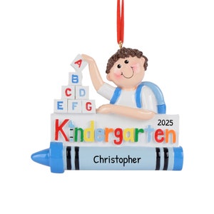 Ornament eerste dag kleuterschool, gepersonaliseerd ornament, terug naar kleuterschool 2023, ornament kleuterschool, aangepast schoolornament, cadeau