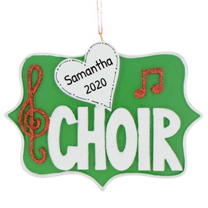 Personalized Choir Ornament - Show Choir Gifts, Singing Ornament, Music Ornament, Music Note Ornament - Free Customization