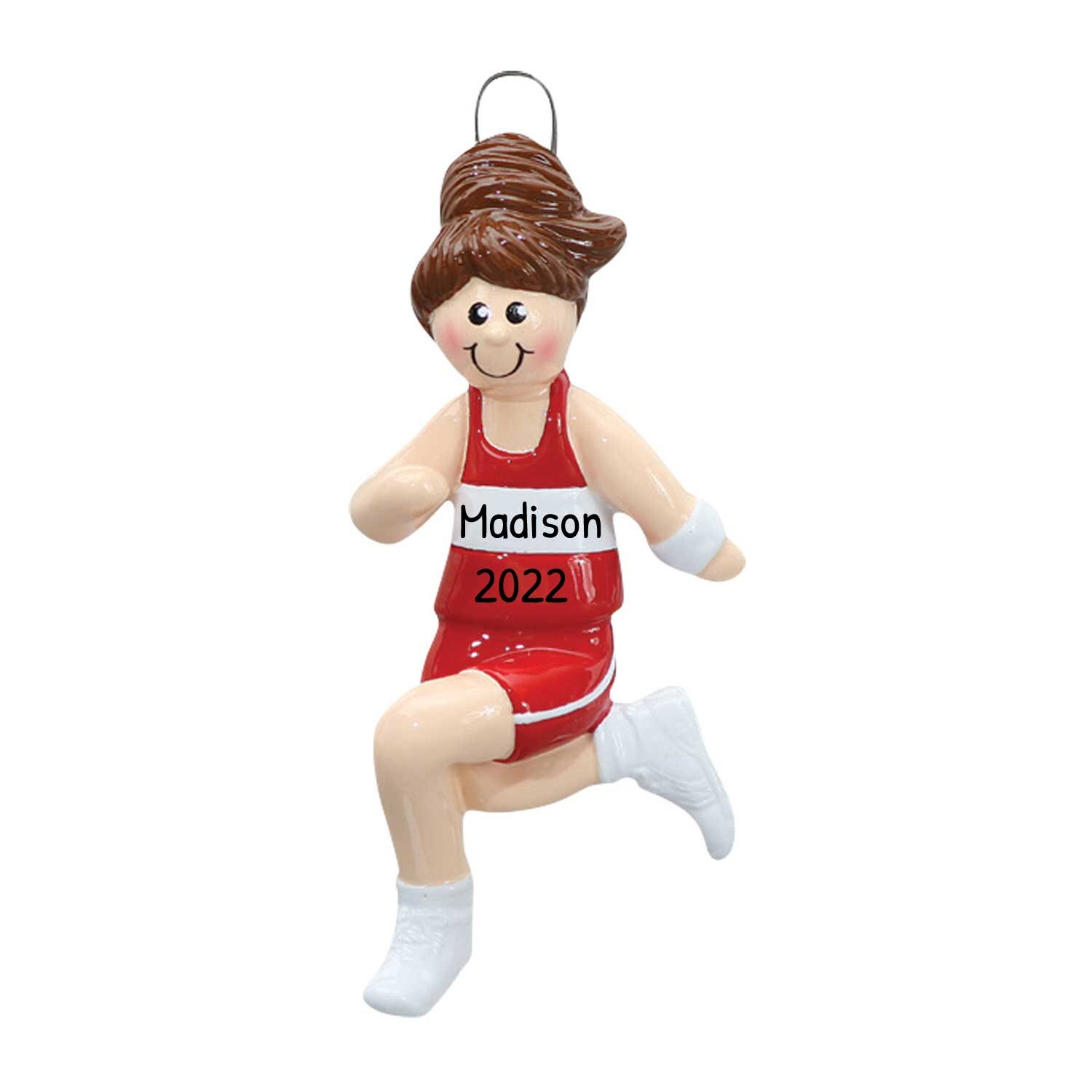 Personalized Running Girl Ornament Runner Christmas Etsy