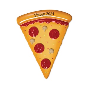 Personalized Pizza Ornaments for Christmas Tree - Pizza Christmas Ornament, Cheese Pizza Ornament - Pizza Slice - Free Customization