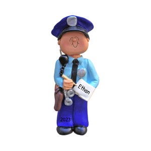 Personalized Police Christmas Ornament - Police Officer Ornament - Policeman Cop Ornament - Free Customization With Gift Box