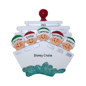 Personalisierte Familien Ornament, Kreuzfahrt Schiff Ornament, Familie Оf 5 Ornament, Urlaub Ornamente, Benutzerdefinierte Ornament, Reise Ornament, Weihnachtsgeschenk