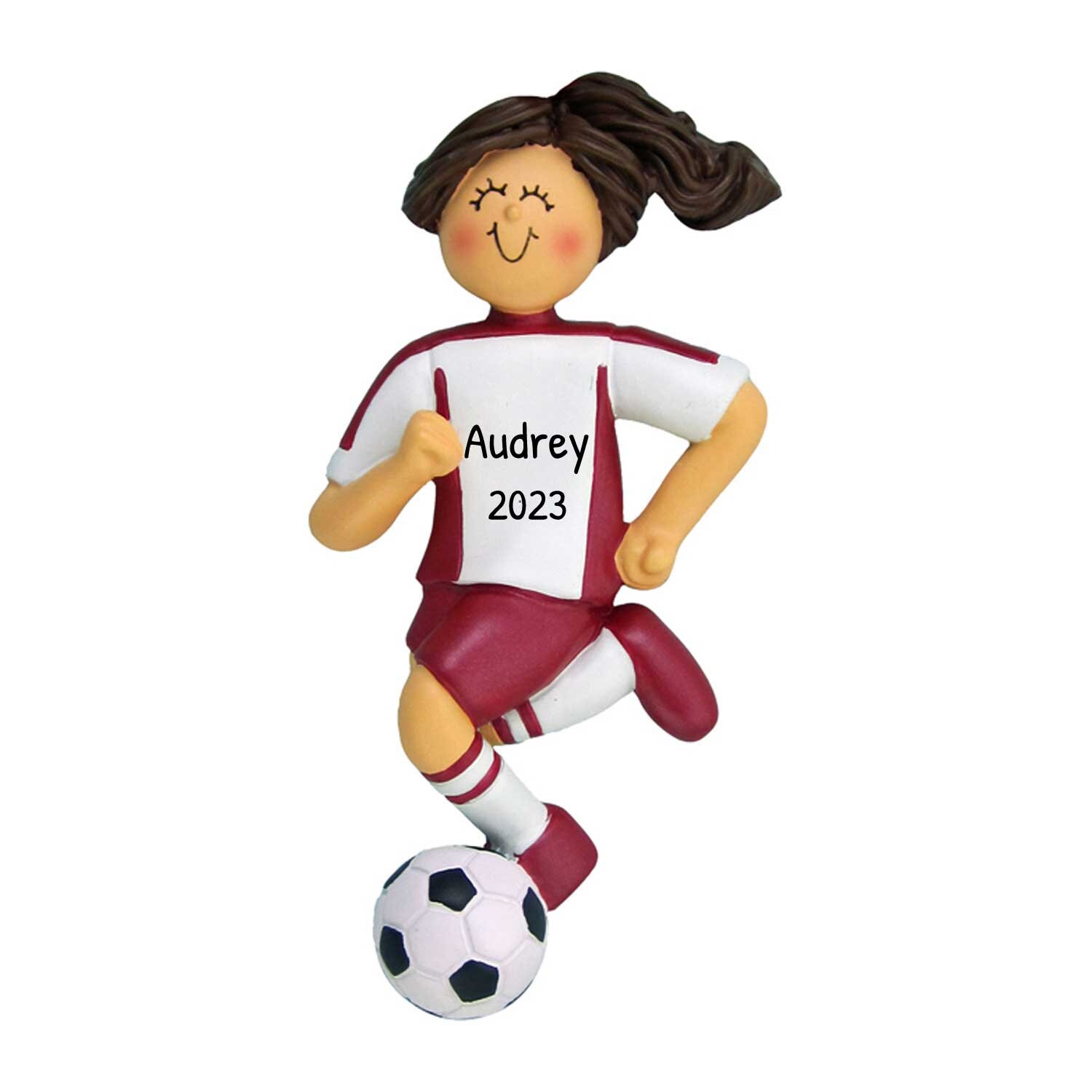 Personalized Soccer Girl Ornament Soccer Christmas Etsy