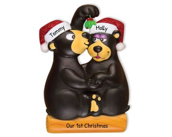Adornos navideños personalizados para parejas, nuestro primer adorno navideño, regalo de Navidad para el invierno, primera Navidad juntos, nuevo hogar