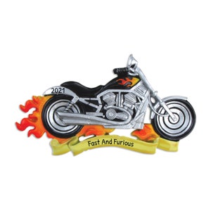 Personalized Motorcycle Ornaments for Christmas Tree - Dirt Track Racing Ornament - Harley - Free Customization
