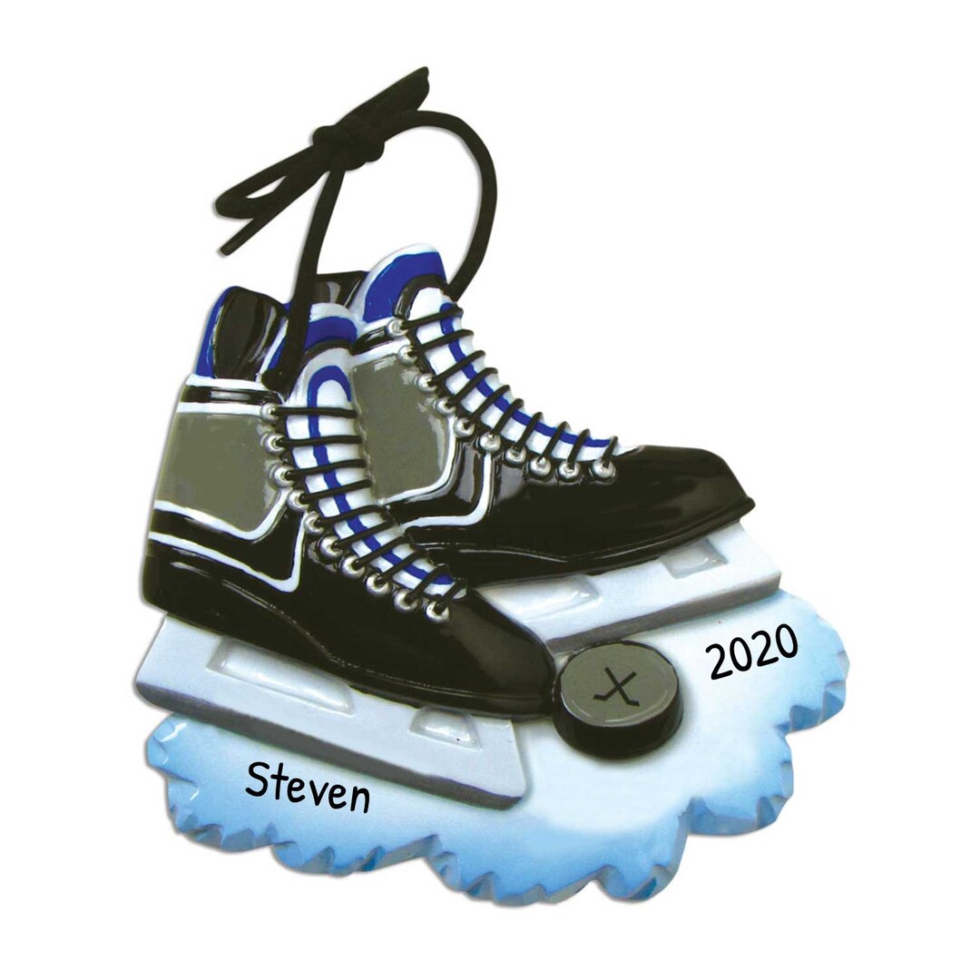 Personalized Hockey Skate Ornament Ice Skate Ornament Etsy