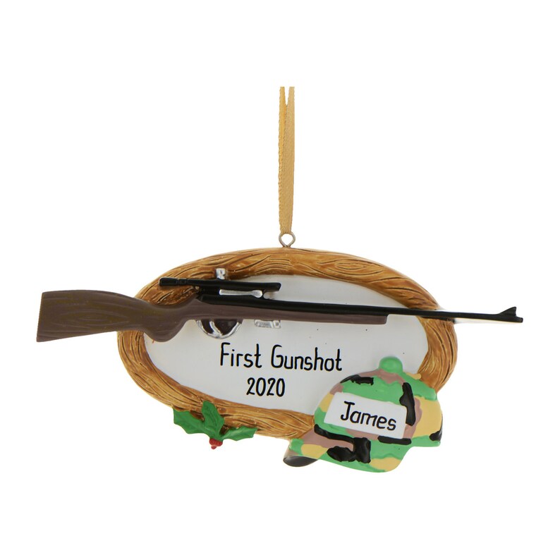 Personalized Hunter Ornament Hunting Christmas Ornament Etsy
