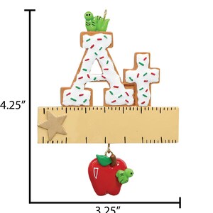 Personalized Teacher Ornament 2024, Teacher Appreciation Gift, A Teacher Ruler Ornament, Graduation Gift, Kindergarten Teacher Gift image 5