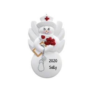 Personalized Medical Ornament - Nurse Ornaments, Doctor Ornaments, Medical Profession - Snow Nurse - Free Customization