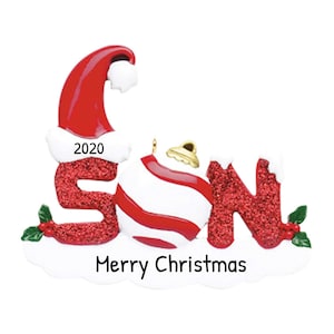 Personalized Son Christmas Ornaments 2023 - Gift for Son, Family Christmas Ornament, Son Ornament - Santa - Free Customization with Gift Box